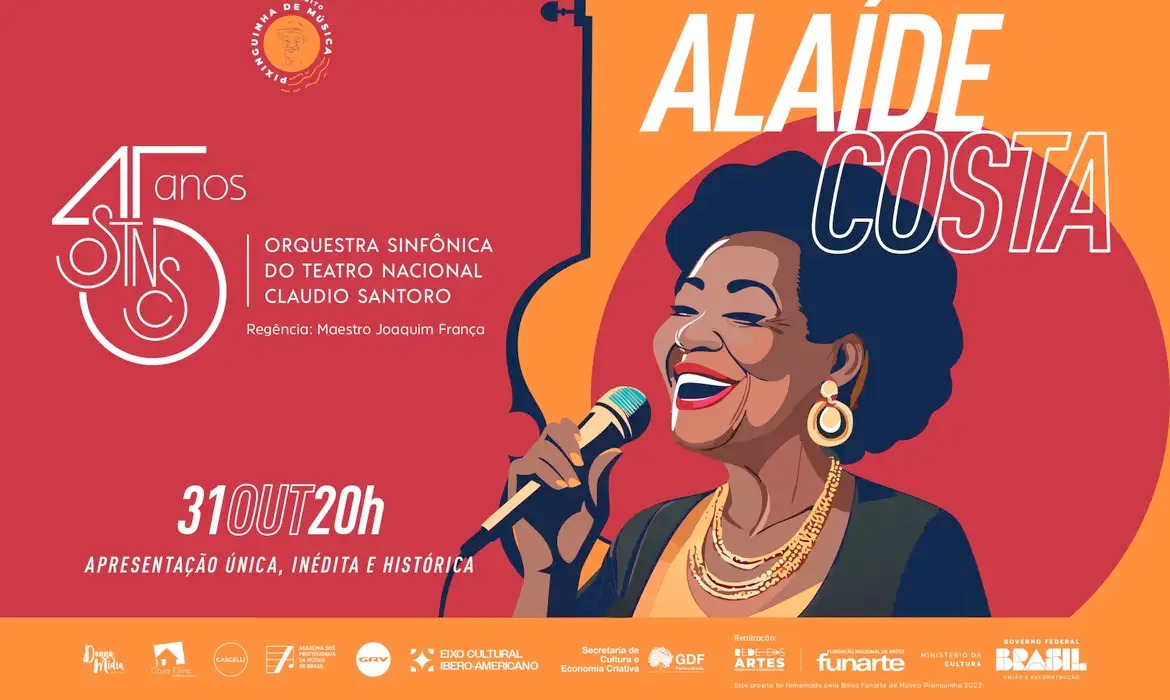 Concerto com Alaíde Costa abre nova temporada do Projeto Pixinguinha 